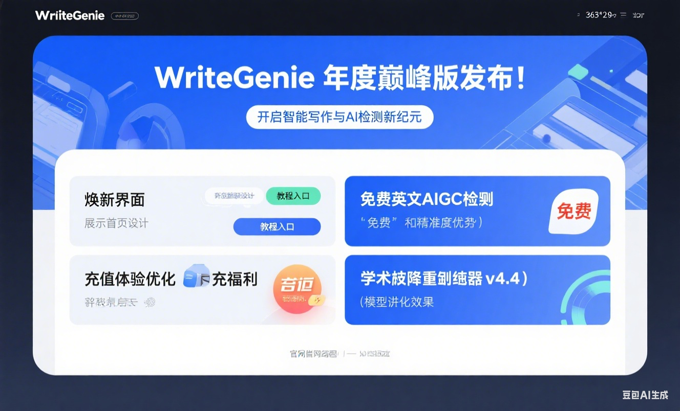 WriteGenie 年度巅峰版发布！开启智能写作与AI检测新纪元