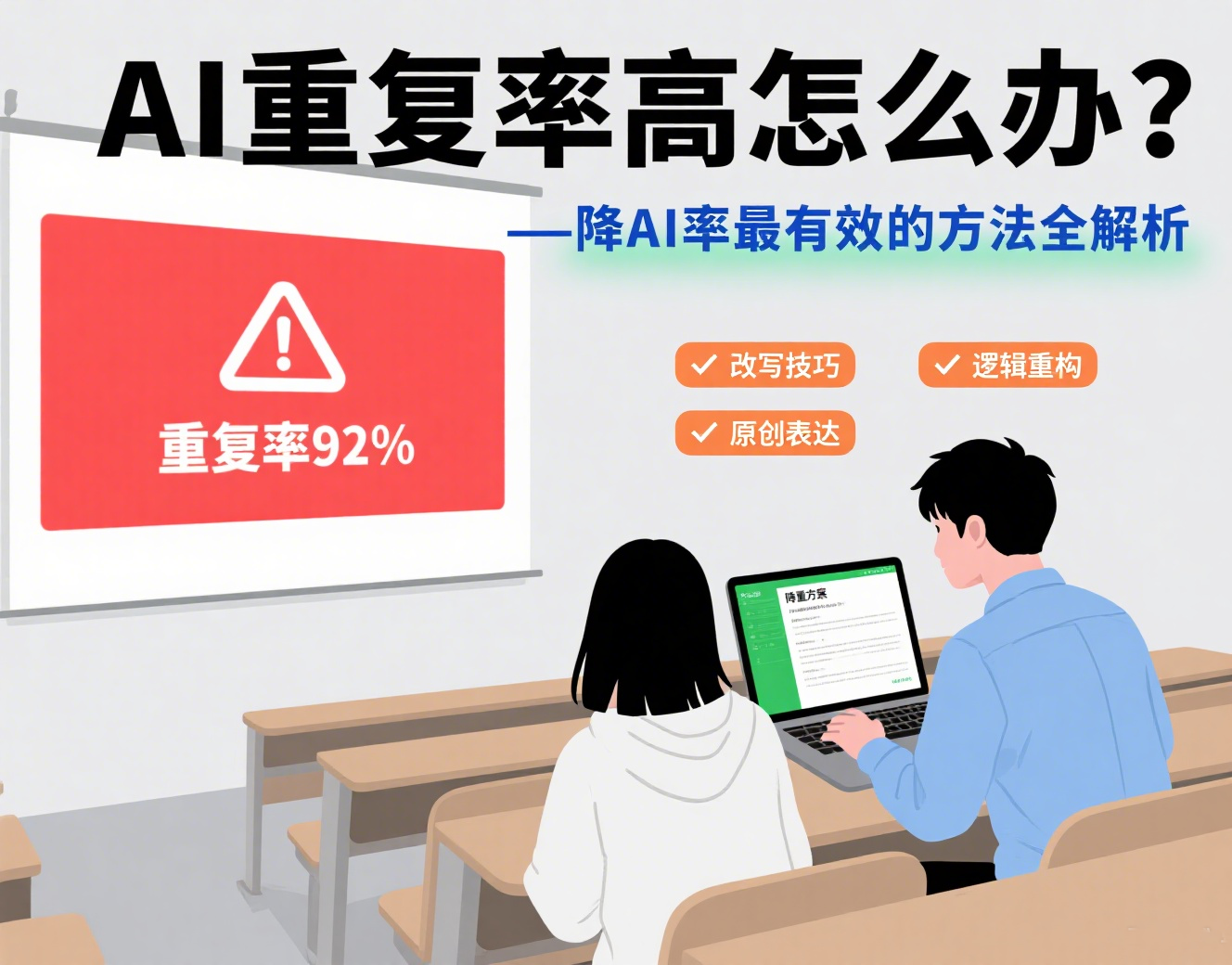 AI重复率高怎么办？降AI率最有效的方法全解析