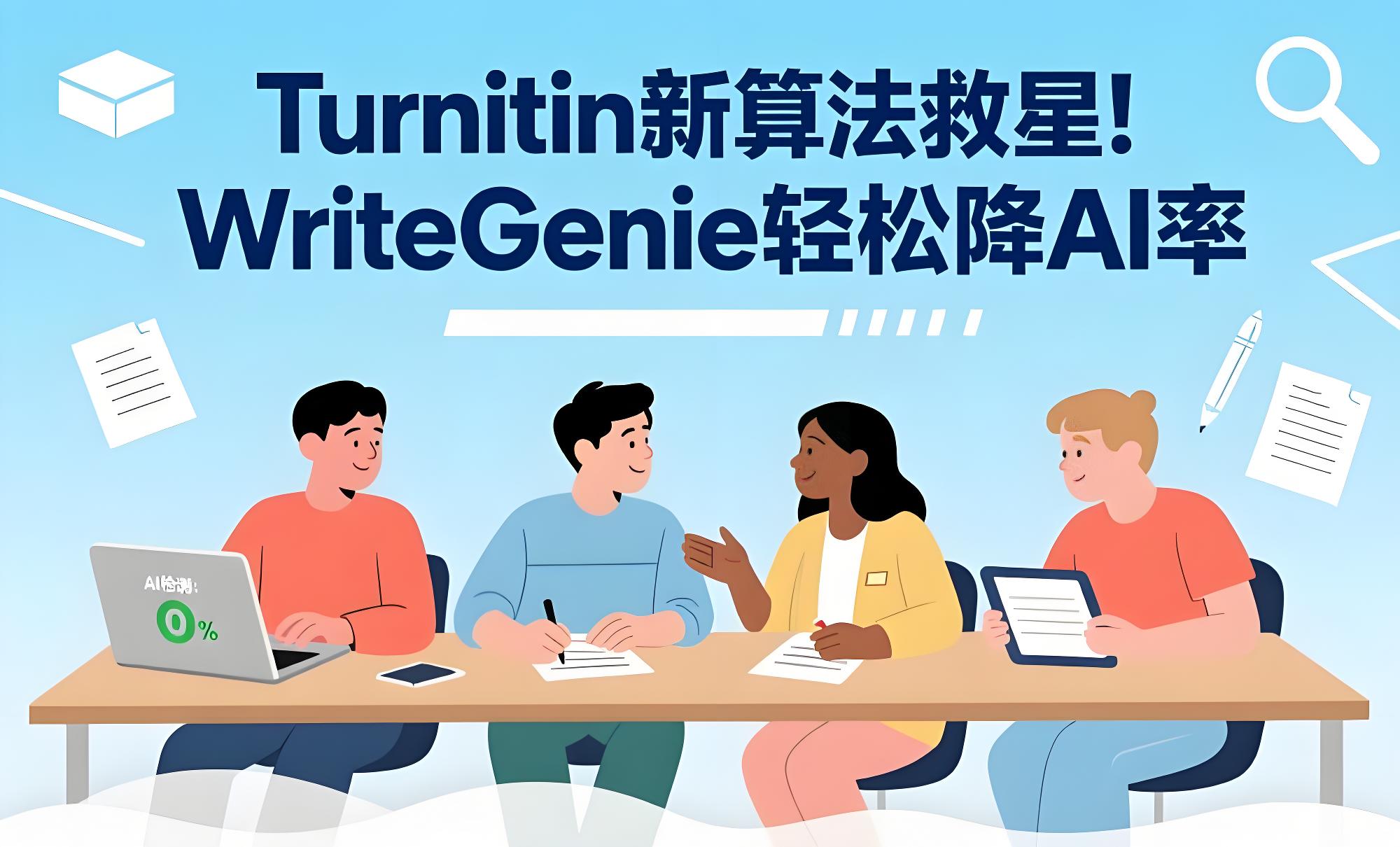 Turnitin新算法救星！WriteGenie轻松降AI率📉