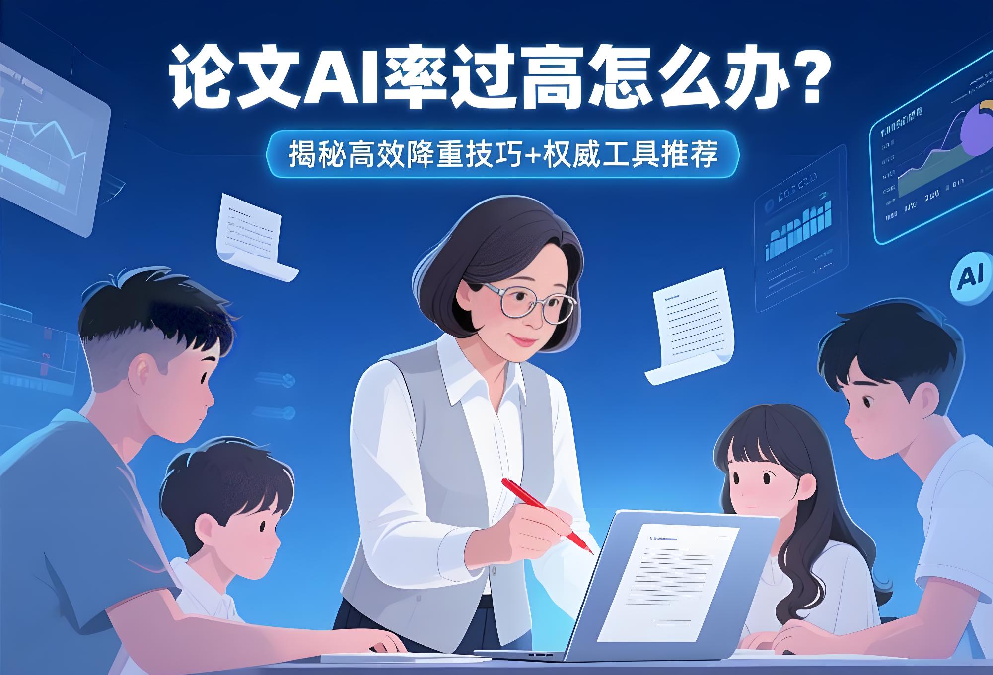 🔥论文AI率过高怎么办？揭秘高效降重技巧+权威工具推荐📉