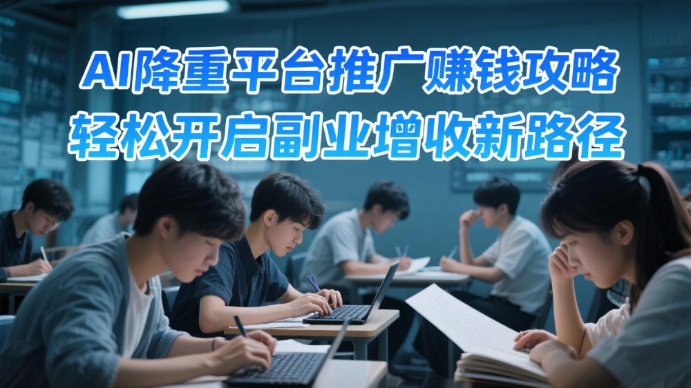 AI降重平台推广赚钱攻略：轻松开启副业增收新路径