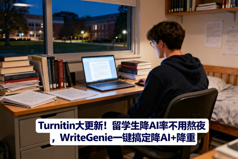 Turnitin史诗级更新致AI率狂飙？留学生自救神器WriteGenie，彻底告别焦虑！