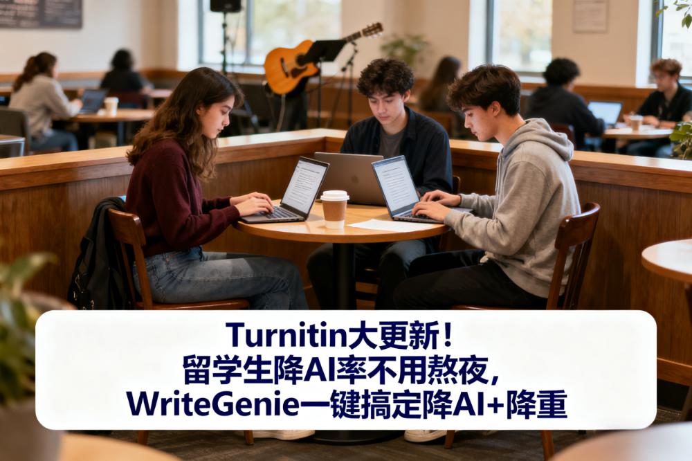 Turnitin史诗级更新！留学生AI率暴增70%？WriteGenie一键救你出重围