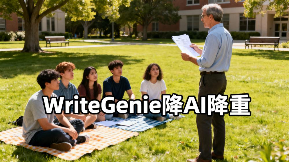 告别论文AI痕迹：WriteGenie智能降重，让您的论文100%通过检测